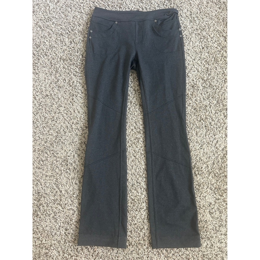 Athleta Dipper Pant Charcoal Gray Straight Leg Hiking Travel Pants Womens Medium